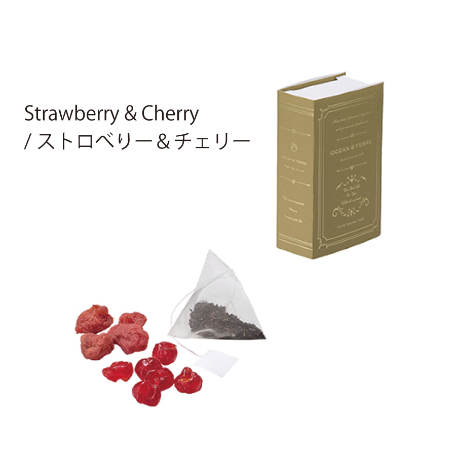 ストロベリー＆チェリー　フルーツティー　ドライフルーツをダージリンティーと一緒に飲む　かわいい箱のプチギフト　