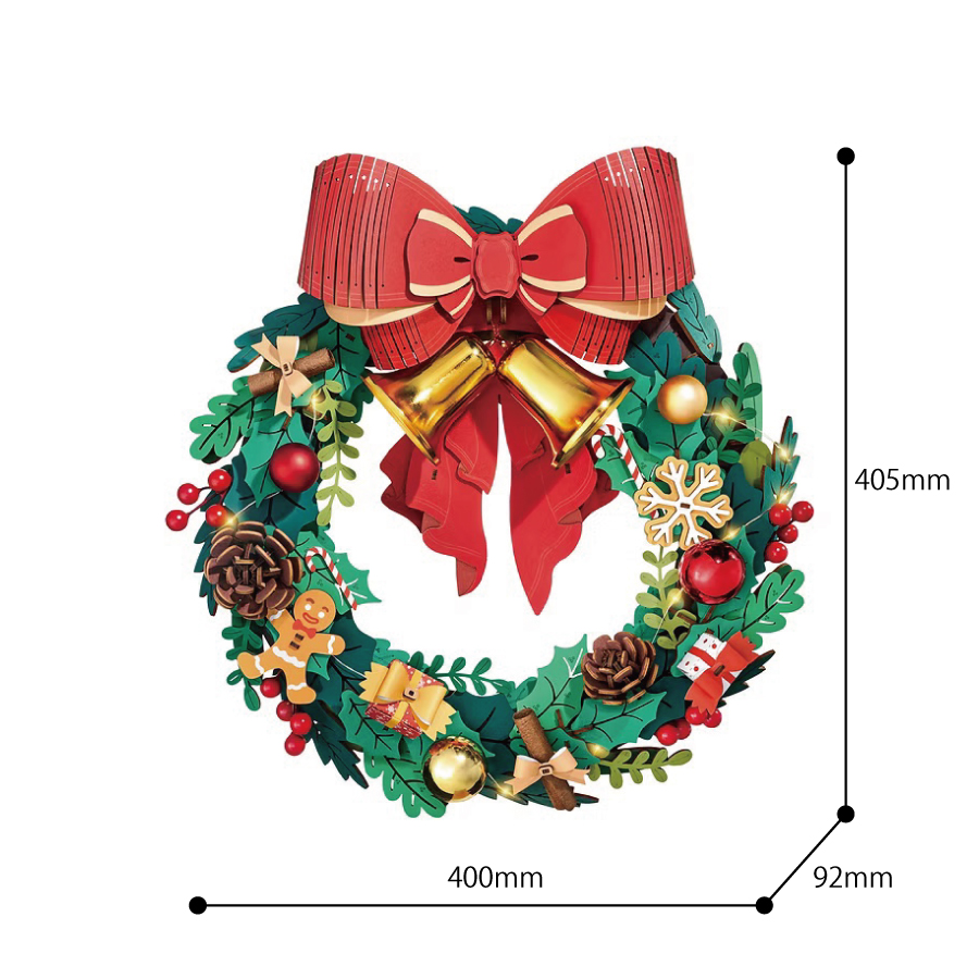 Rolife 木製パズル クリスマスリース 手作り