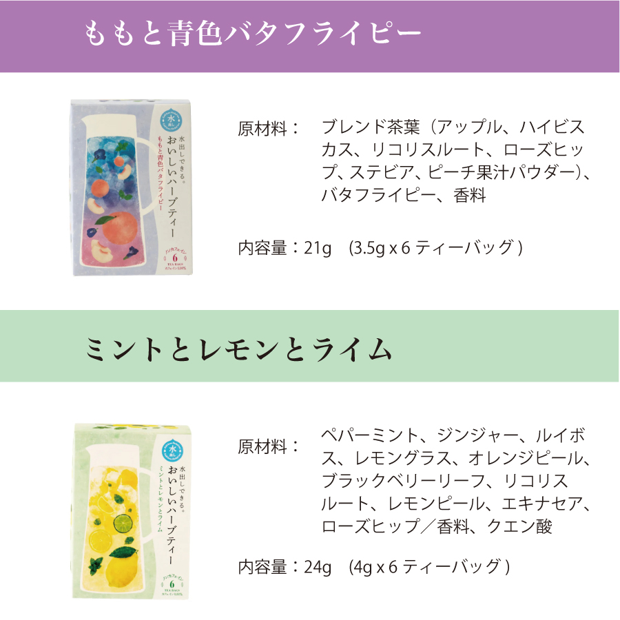 ハーブティーの原材料　フルーツやたくさんのハーブで美味しそう　ドイツ製の輸入紅茶　ティータイムに