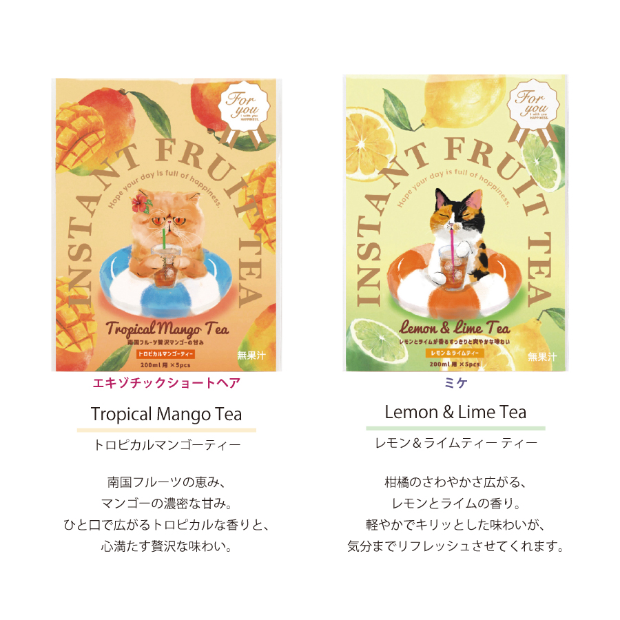 マンゴーティー　レモンライムティー　粉茶　簡単美味しい　かわいいギフト　