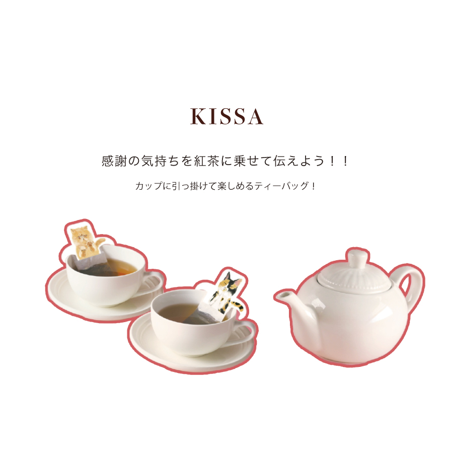 猫がお風呂に入ってるみたいなかわいい紅茶　ダージリン　アッサム　アップル　アールグレイ　
