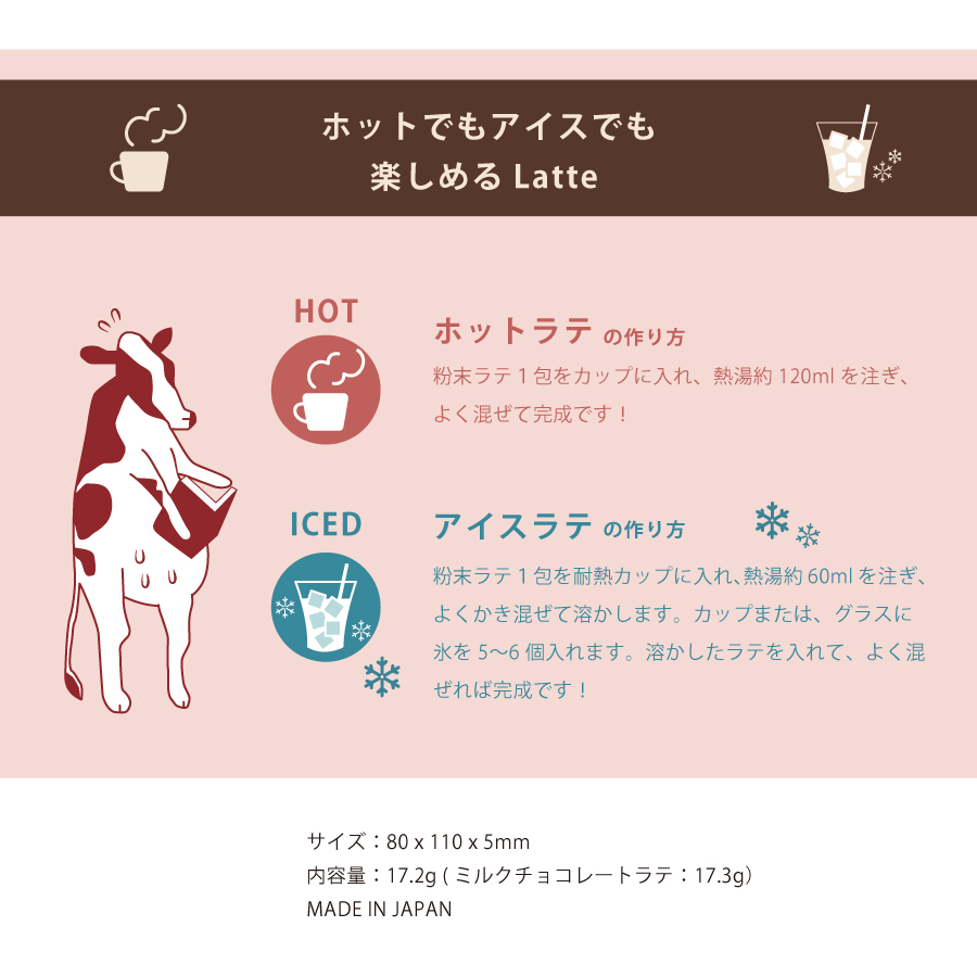 簡単おいしいインスタントラテ　混ぜるだけ　プチギフトに最適　