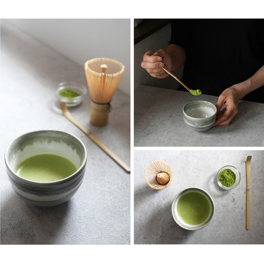 日本の手仕事　抹茶茶碗　伸光窯　野点抹茶碗　美濃焼　手作り　揺らぎのあるうつわ　雪　氷柱